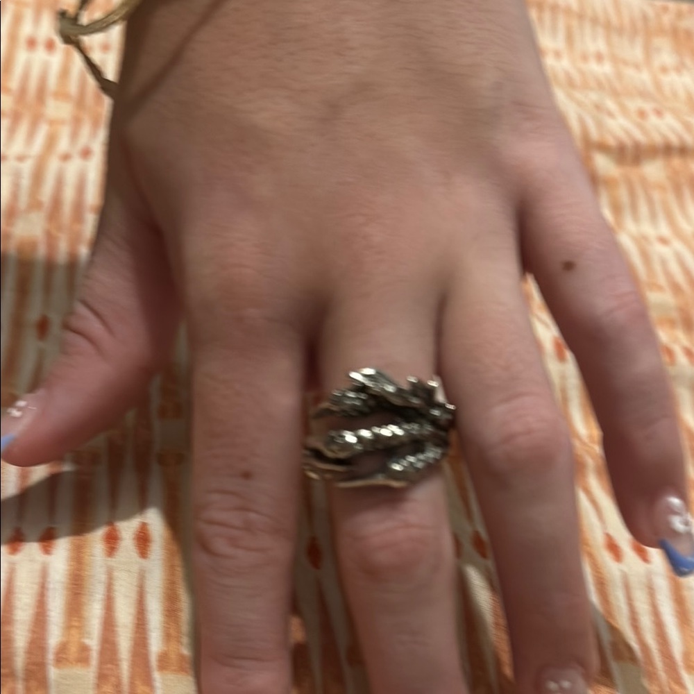 Silver dragon Design Ring very detailed